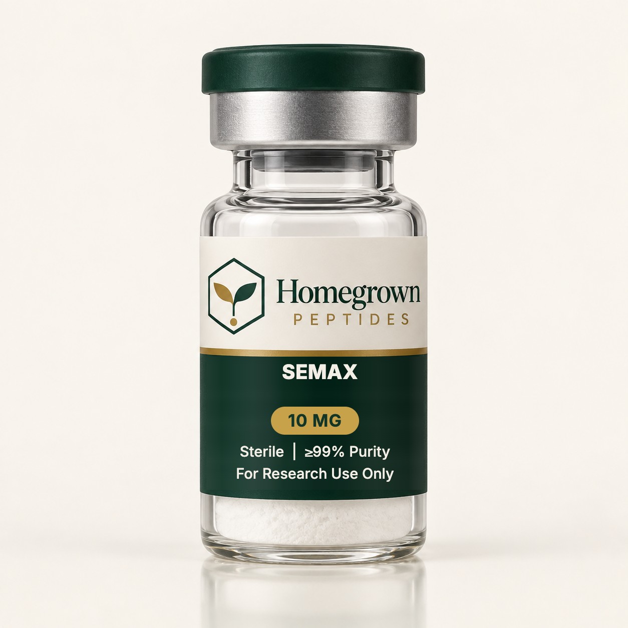 SEMAX 10 MG vial — Homegrown Peptides, Research Use Only